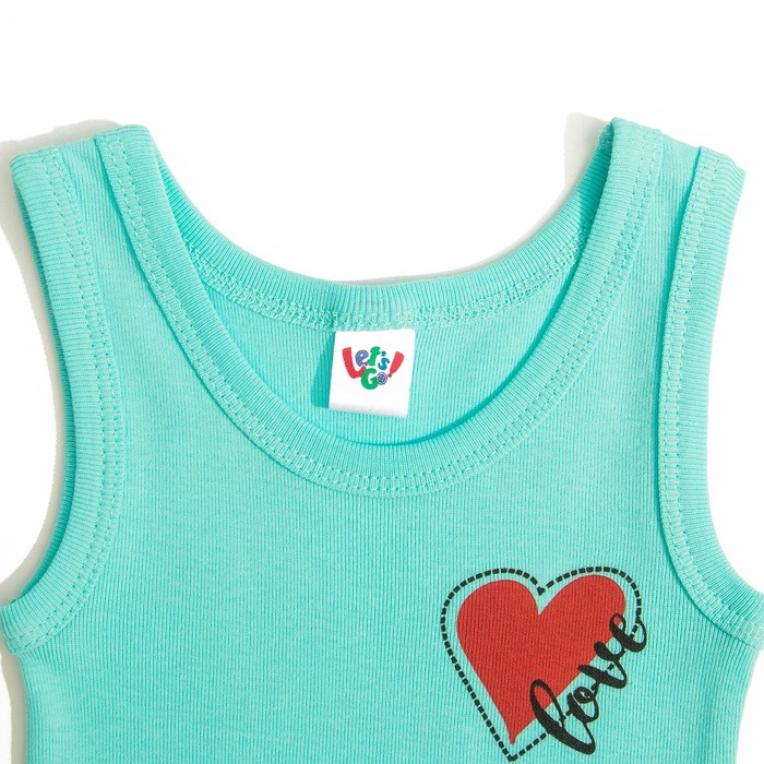 Майка для девочки, рост 92 см, цвет ментол 2137_М