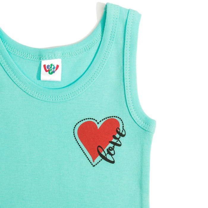 Майка для девочки, рост 92 см, цвет ментол 2137_М