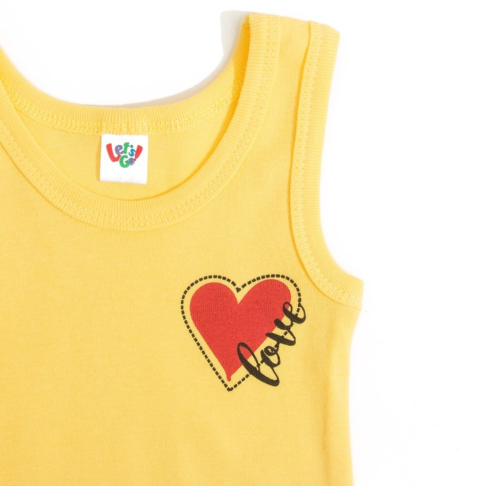 Майка для девочки, рост 92 см, цвет светло-жёлтый 2137_М