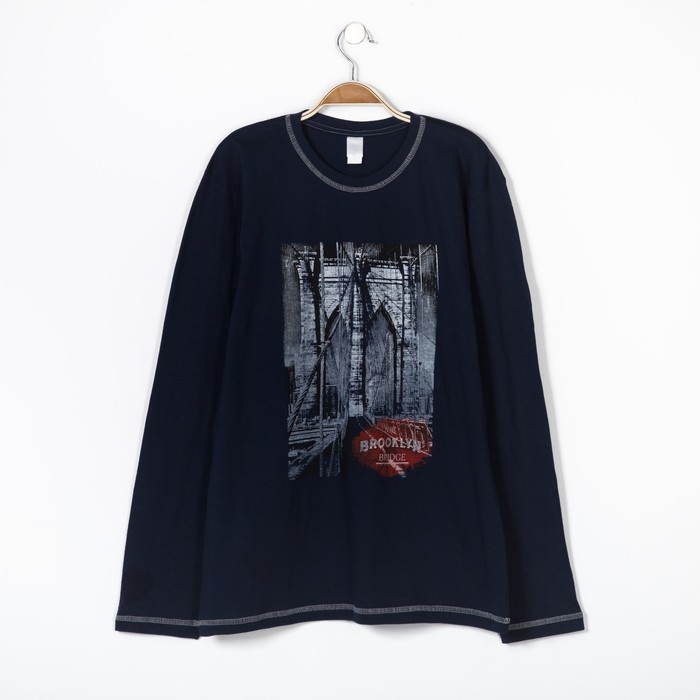 Джемпер мужской, цвет синий, размер 56