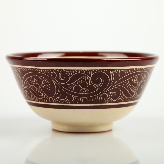 Пиала большая 11.5см коричневые/0,15л микс