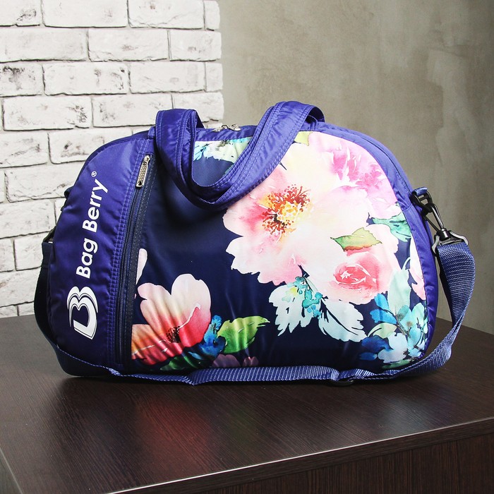 Сумка спортивная "Акварель цветы", отдел на молнии, наружный карман, регулируемый ремень