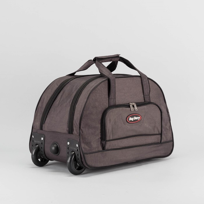 Сумка дорожная на колёсах, отдел на молнии, наружный карман, цвет хаки