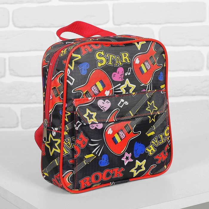 Рюкзак детский на молнии, 1 отдел, наружный карман, цвет чёрный/разноцветный