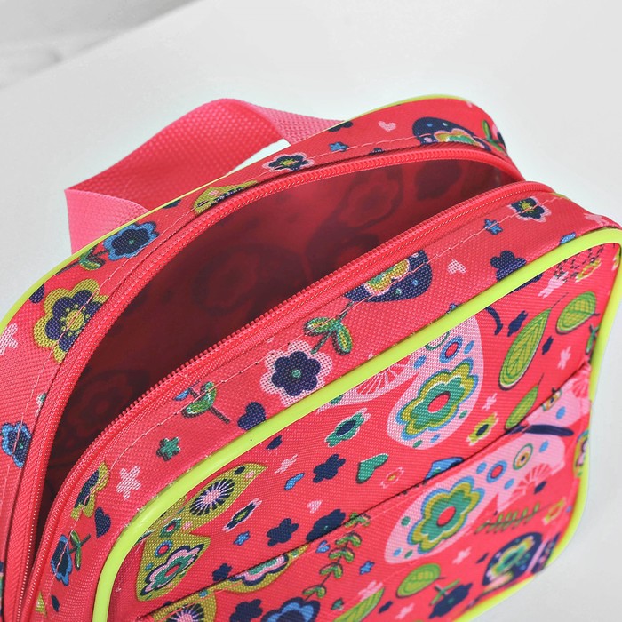 Рюкзак детский на молнии, 1 отдел, наружный карман, цвет розовый/разноцветный