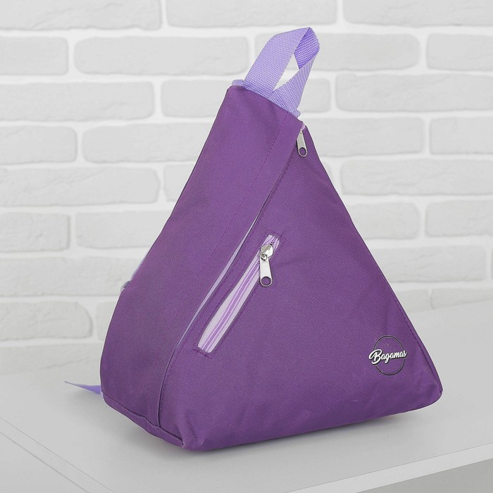 Рюкзак молодёжный на молнии Bagamas, 1 отдел, наружный карман, цвет сиреневый