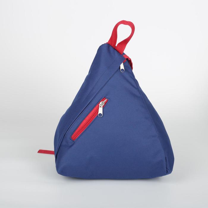 Рюкзак молодёжный на молнии Bagamas, 1 отдел, наружный карман, цвет синий/красный