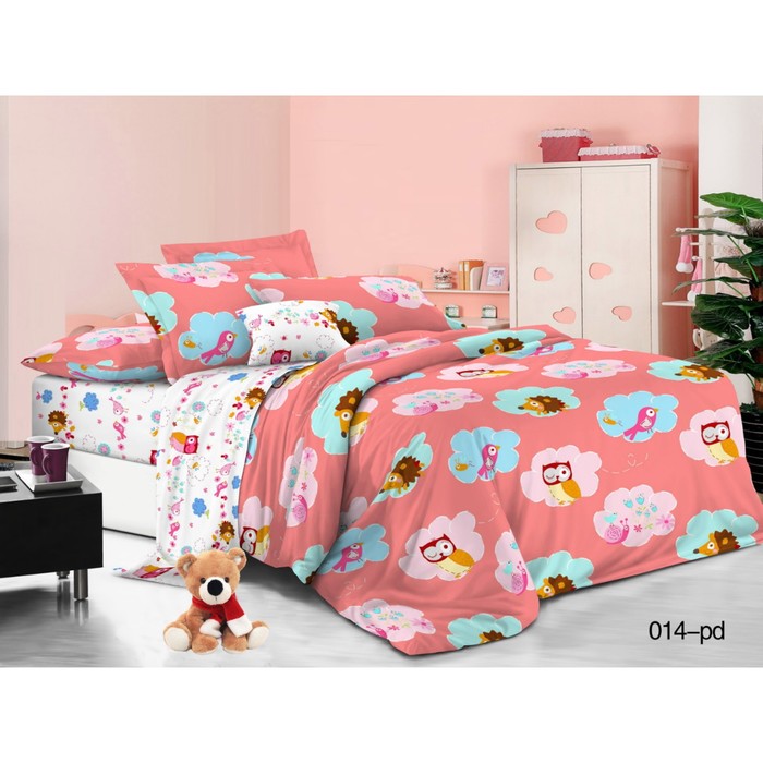 КПБ 1,5 сп "Сладкий сон", размер 145х215 см, 150х220 см, 50х70 см-2 шт., поплин 53/014-PD