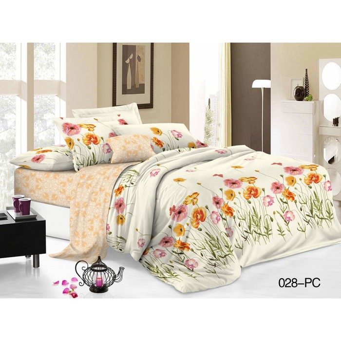 КПБ 1,5 сп Pure cotton, размер 145х215 см, 150х220 см, 70х70 см-2 шт., поплин 15/028-PC