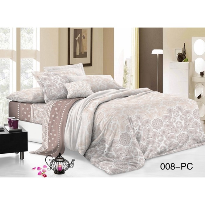 КПБ 2 сп Pure cotton, размер 175х215 см, 200х220 см, 70х70 см-2 шт., поплин 20/008-PC