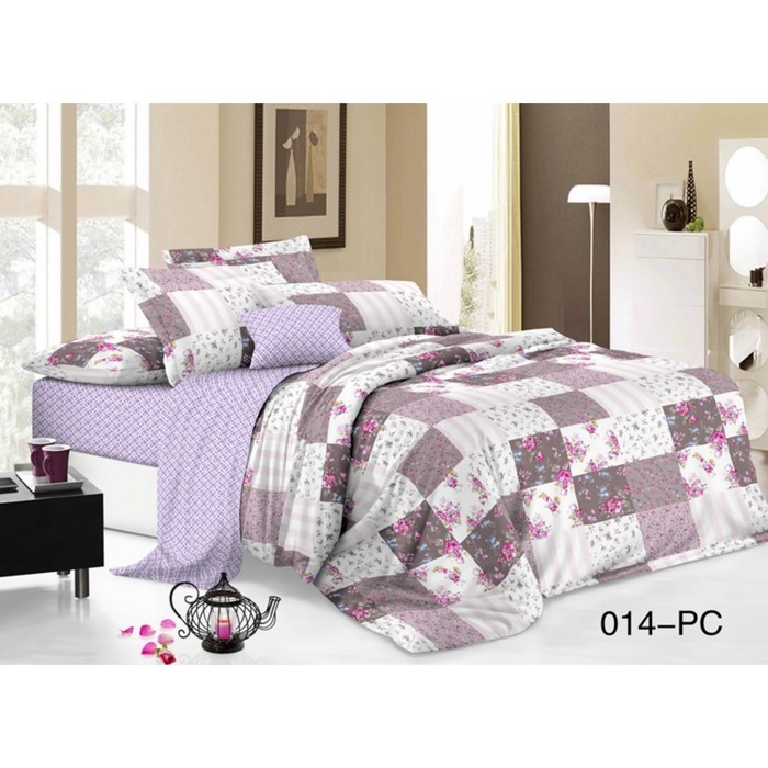 КПБ евро Pure cotton, 200х220 см, 220х240 см, 50х70 см-2 шт, 70х70 см-2 шт., поплин 31/014-PC   2973