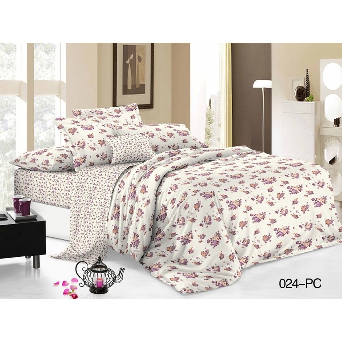 КПБ евро Pure cotton, 200х220 см, 220х240 см, 50х70 см-2 шт, 70х70 см-2 шт., поплин 31/024-PC   2973