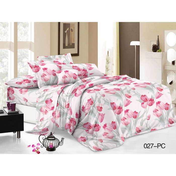 КПБ евро Pure cotton, 200х220 см, 220х240 см, 50х70 см-2 шт, 70х70 см-2 шт., поплин 31/027-PC   2973