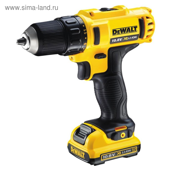 Аккум. дрель-шуруповерт DeWalt DCD 710 D2, 12В, БЗП-10мм, 0-400/0-1500 об/м, 24Нм, 1.1кг