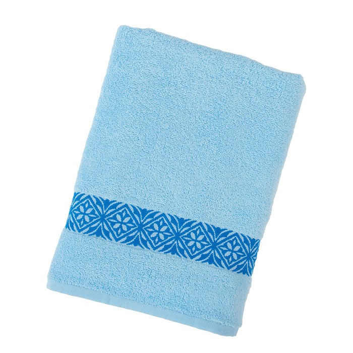 Полотенце махровое Quadrello ПЛ-2601-04009, 50х90, цв.131, голубой, хл.100%, 365 г/м2