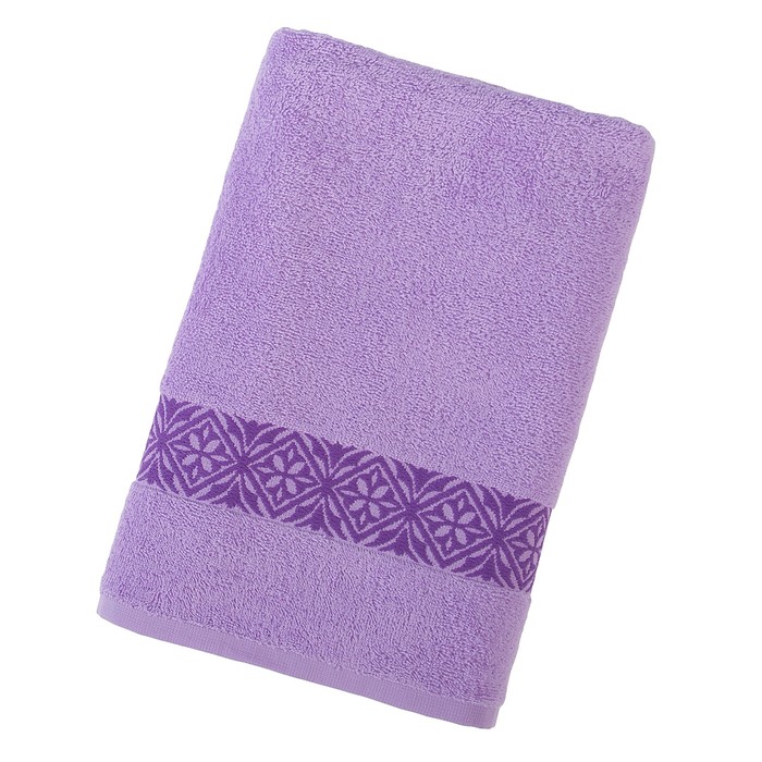Полотенце махровое Quadrello ПЛ-2601-04009, 50х90, цв.133, сирень, хл.100%, 365 г/м2