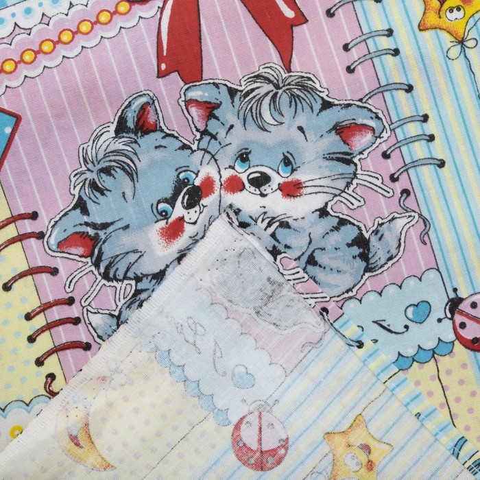 КПБ 1,5сп Малыши-4057-1 гол.210х147 см, 210х150 см,, 70х70 см,бязь 100%х/б