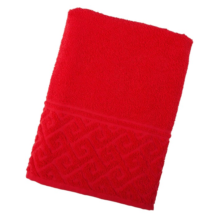 Полотенце махровое Олимп ПД-3501-03085, 70х130,цв.28, красный, хл. 100%, 295 г/м2