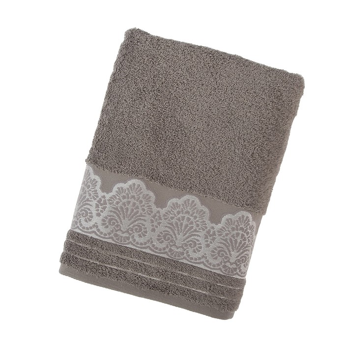 Полотенце махровое Salvietta ПЦ-3501-3025, 70х130,цв.305, темно серый, хл.100%, 460 г/м2