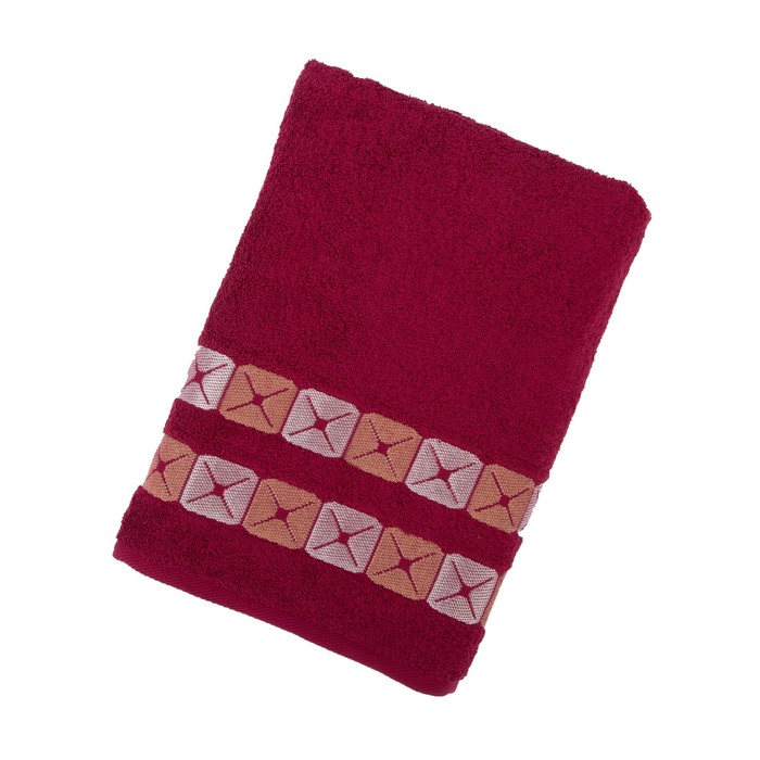 Полотенце махровое Perlina ПЦ-2601-3026, 50х90,цв.230, бордо, хл.100%, 420 г/м2