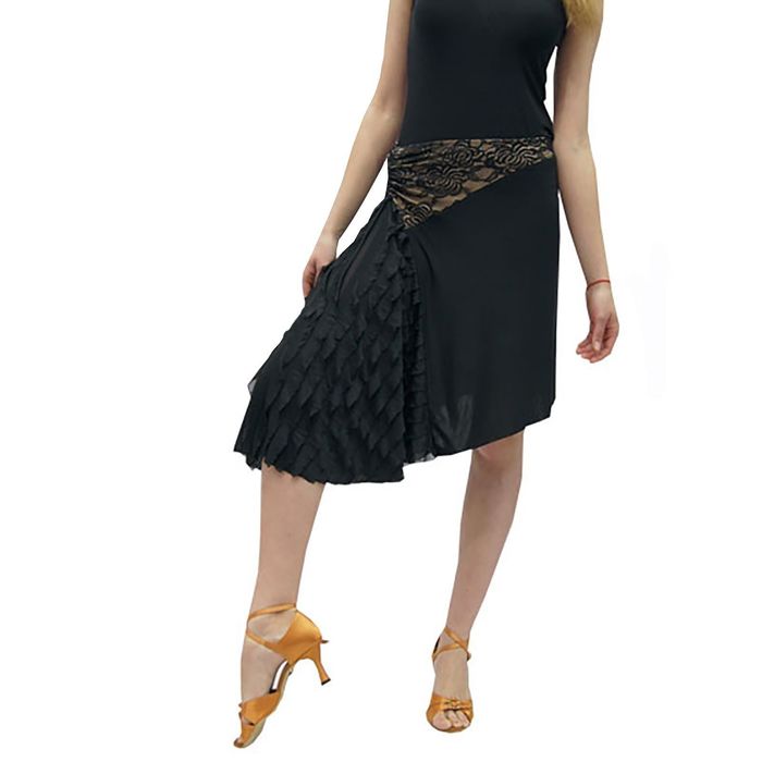 Юбка "Женева" для танцев, размер 38, цвет чёрный