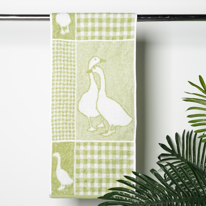 Полотенце махровое Little geese ПЛ-2702-3070, 30х70,цв.30000, зеленый, хл.100%, 420 г/м2