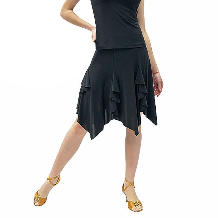 Юбка "Колумбия" для танцев, размер 42-44, цвет чёрный