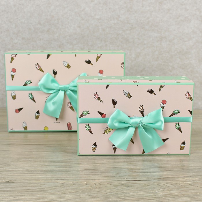 Набор коробок 2в1 "Мороженки", 24,5 х 16 х 9 - 20 х 13 х 7,5