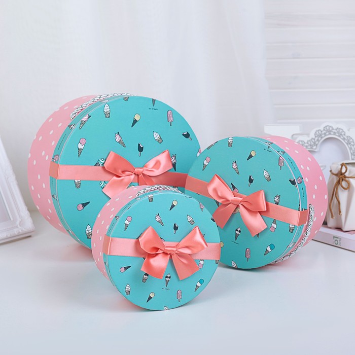 Набор коробок 3в1 "Мороженки", 22 х 22 х 12 - 13 х 13 х 7,5 см