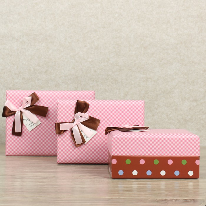 Набор коробок 3в1, 21 х 16,5 х 10,5 - 16 х 12 х 8 см