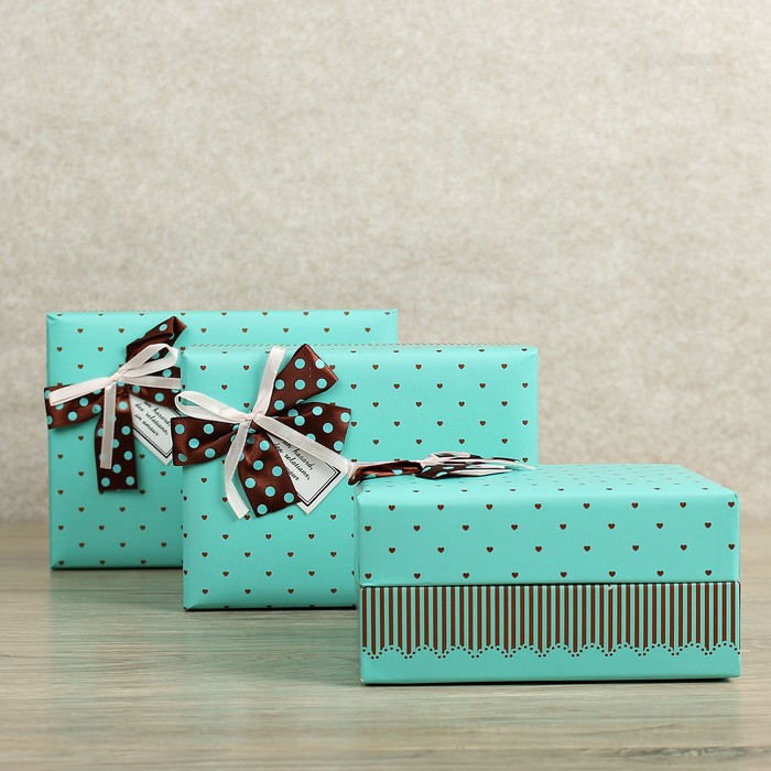 Набор коробок 3в1, 21 х 16,5 х 10,5 - 16 х 12 х 8 см