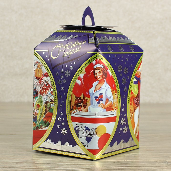 Подарочная коробка сборная 16 х 16 х 19 см