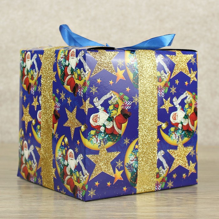 Подарочная коробка сборная 18 х 18 х 18 см