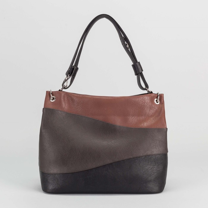 Сумка женская на молнии, 1 отдел, наружный карман, регулируемая ручка, цвет коричневый