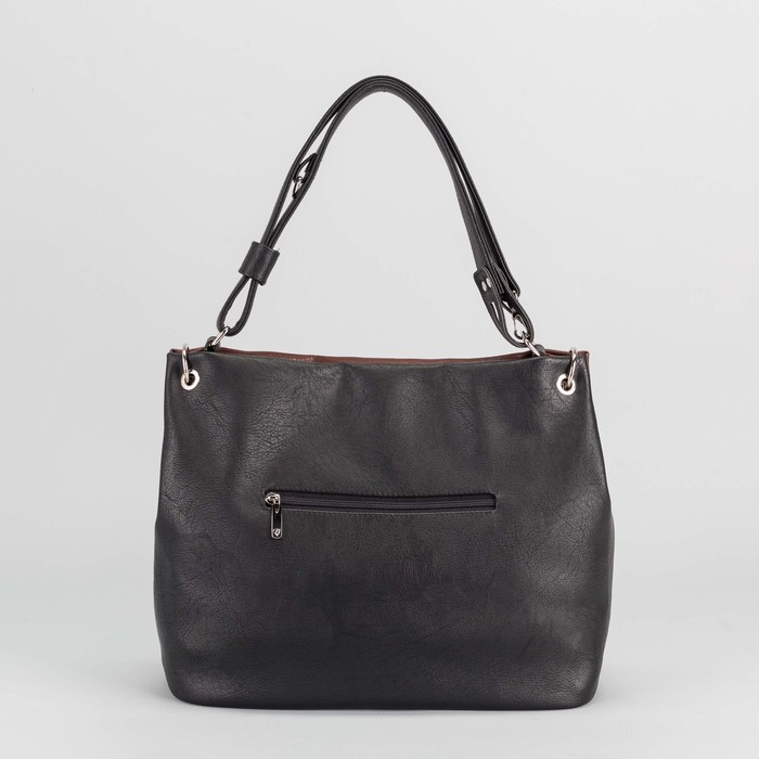 Сумка женская на молнии, 1 отдел, наружный карман, регулируемая ручка, цвет коричневый