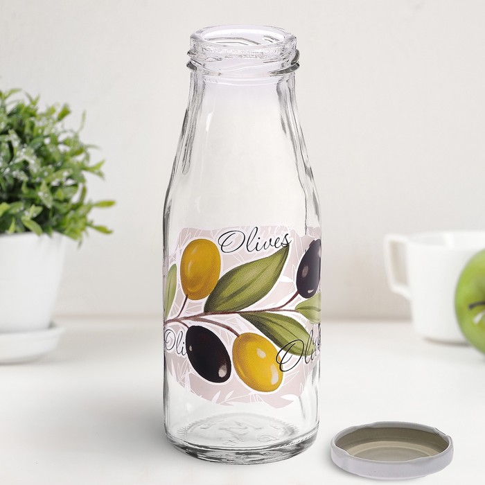 Бутылка с крышкой 250 мл "Оливки"