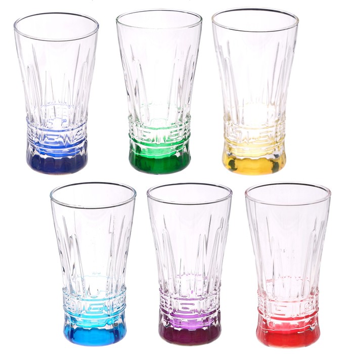 Набор стаканов 275 мл "Радуга", 6 шт