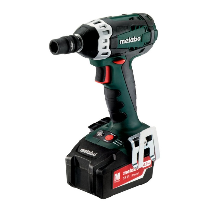 Гайковерт Metabo SSW 18 LTX 200, акк. 18В, 2х4Ач, 100/140/210Нм, 900/1650/2300об/мин, 1/2"