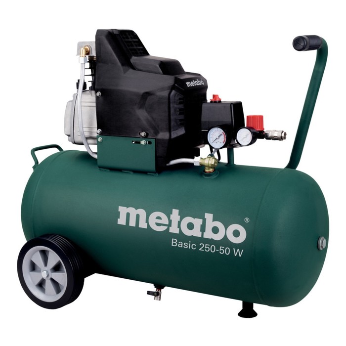 Компрессор Metabo Basic 250-50 W, 50л, 200л/мин, 8бар, 1.5кВт, 32кг, терм.защита двигателя