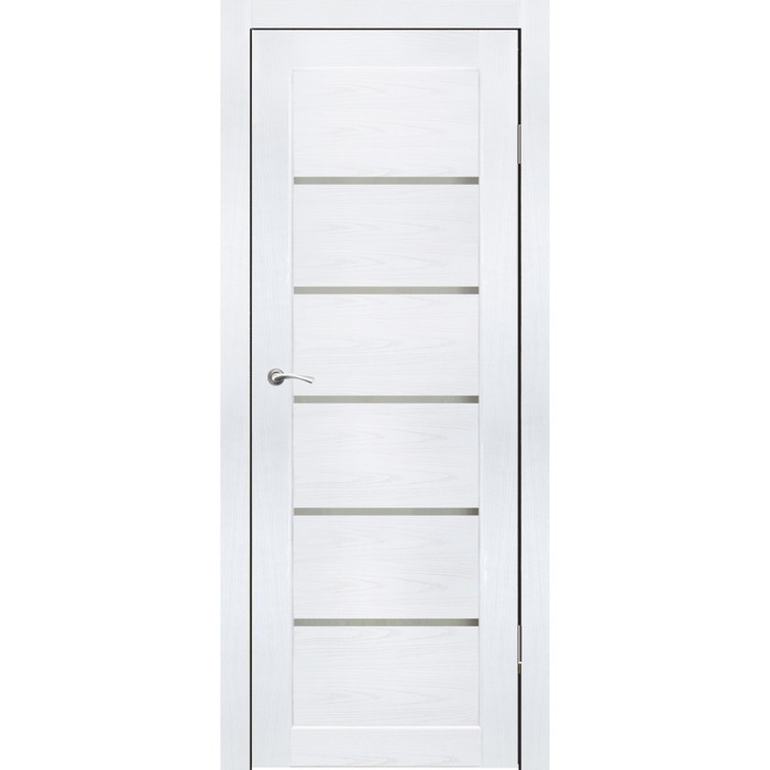 Комплект двери Киото Ясень белый, белый лакобель 2000х900