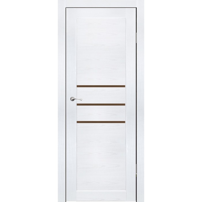 Комплект двери Мураками Ясень белый, бронза сатин 2000х800