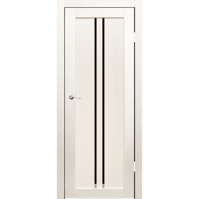 Комплект двери Токио Дуб перламутр, черный лакобель 2000х800