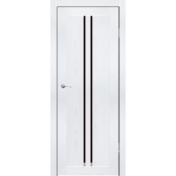 Комплект двери Токио Ясень белый, черный лакобель 2000х600