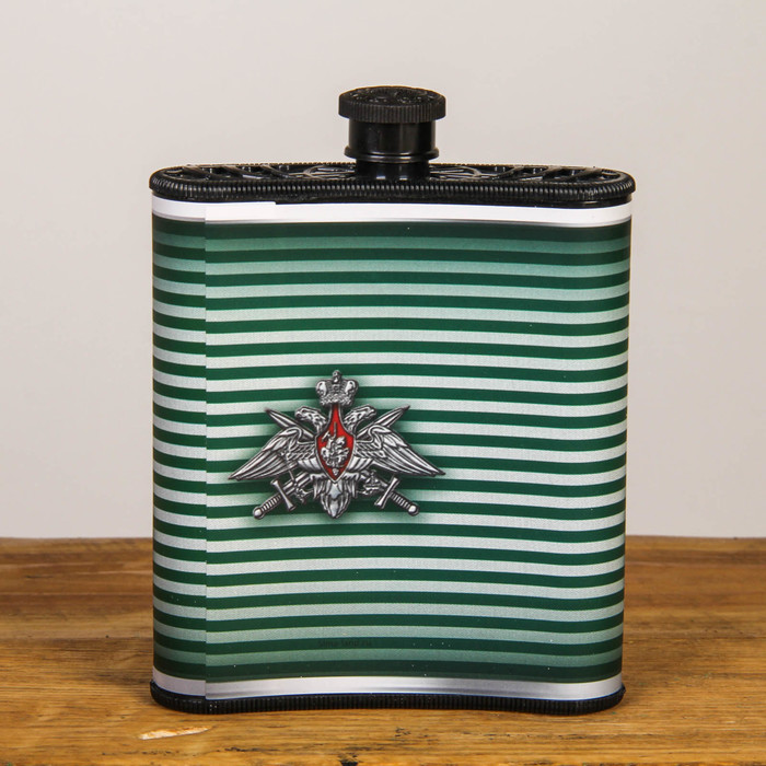 Подарочный набор "Пограничный войска", фляжка 210 мл, карты (36 шт.)