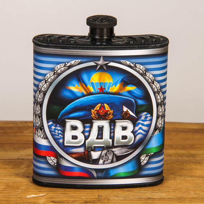 Подарочный набор "ВДВ", фляжка 210 мл, карты (36 шт.)