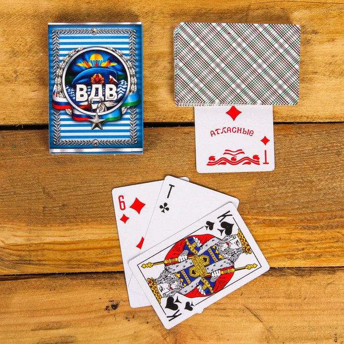 Подарочный набор "ВДВ", фляжка 210 мл, карты (36 шт.)