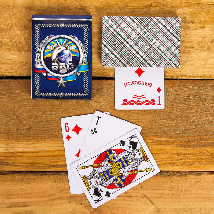 Подарочный набор "ВВС", фляжка 210 мл, карты (36 шт.)