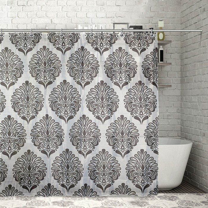 Штора для ванной 180х180 см "Павлин", полиэстер