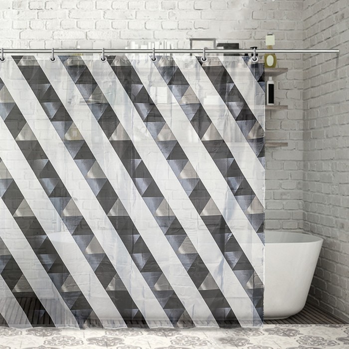 Штора для ванной 180х180 см "Зазеркалье", полиэстер