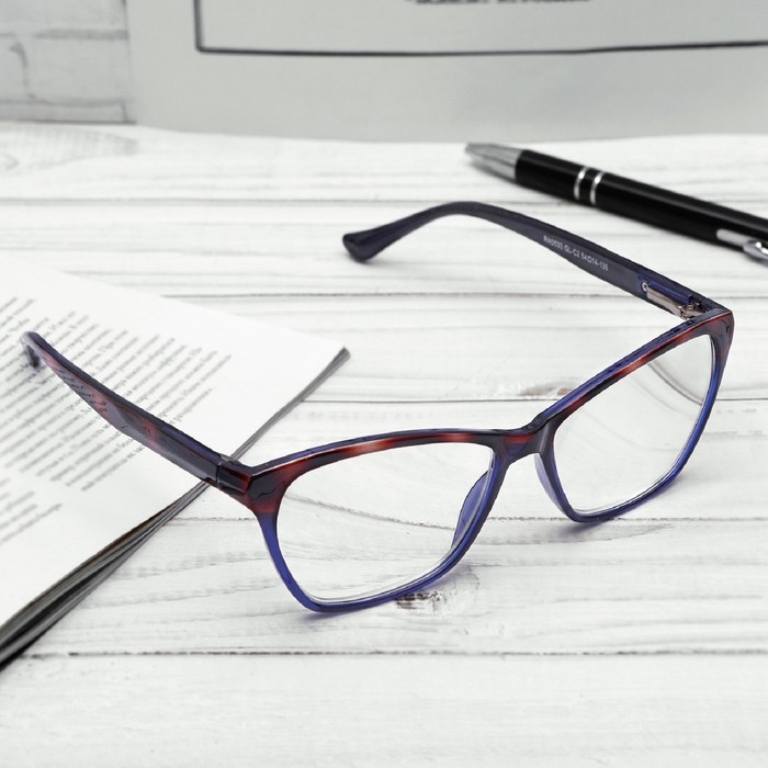 Очки "Бабочки", пластик, резная дужка, цвет МИКС, +4 дптр